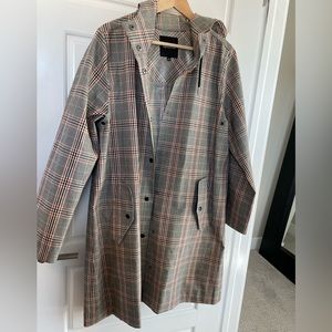 Madewell Plaid Brookwood Raincoat Medium
